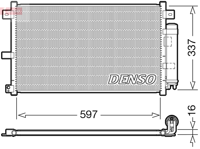 Condenser, air conditioning - DCN44001 DENSO