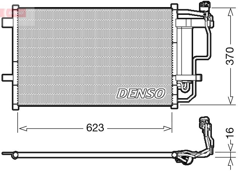 Condenser, air conditioning - DCN44007 DENSO