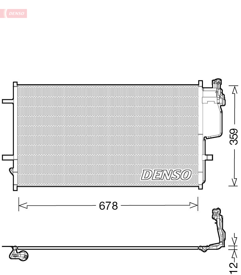 Condenser, air conditioning - DCN44010 DENSO