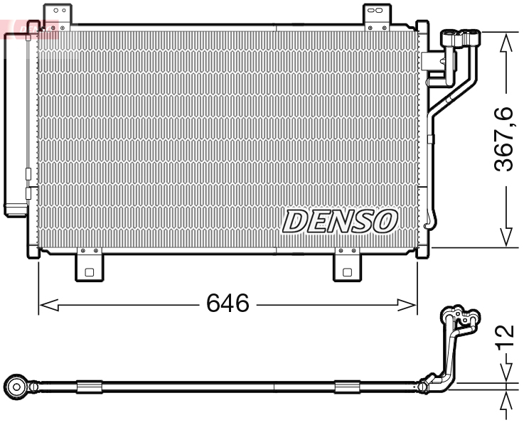 Конденсатор, кондиционер - DCN44012 DENSO