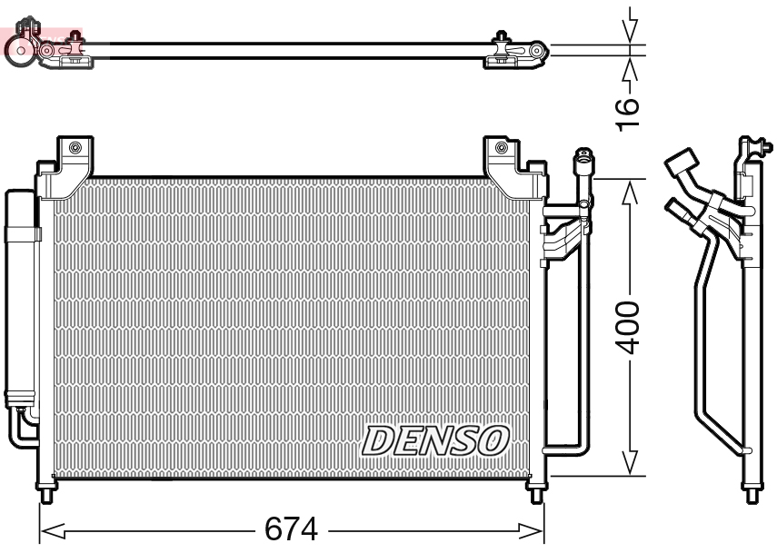 Condenser, air conditioning - DCN44013 DENSO