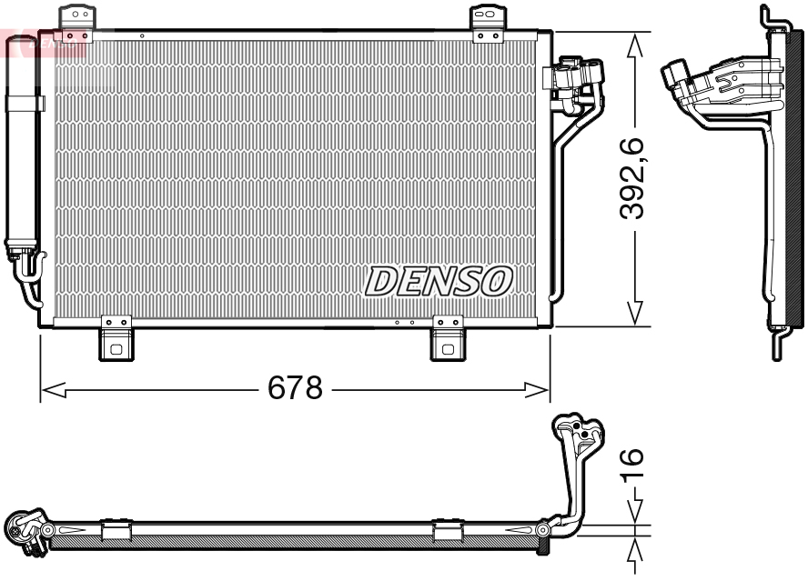 Condenser, air conditioning - DCN44015 DENSO