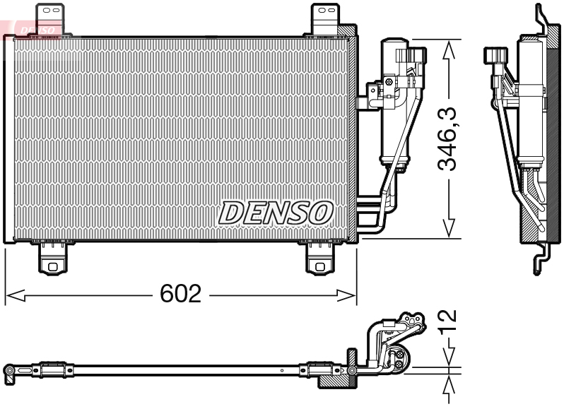 Condenser, air conditioning - DCN44017 DENSO
