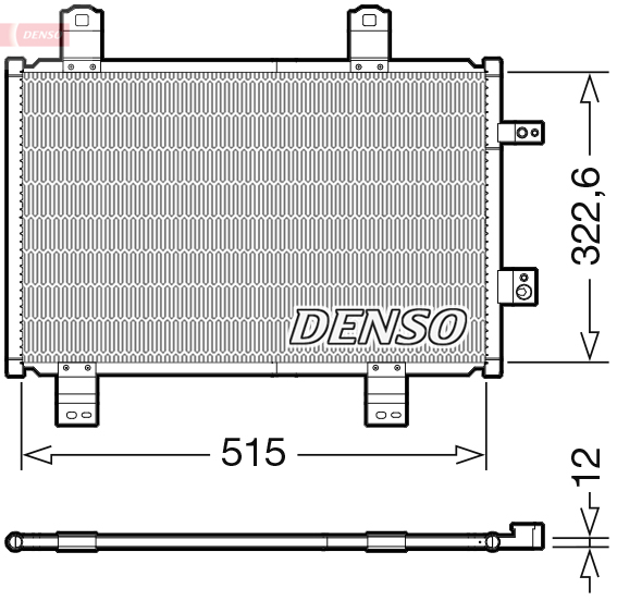 Condenser, air conditioning - DCN44018 DENSO