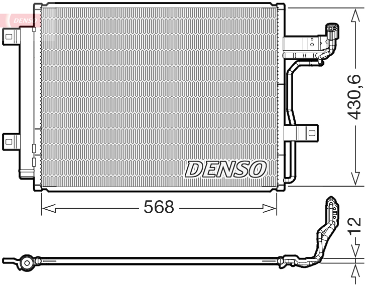 Condensatore, Climatizzatore - DCN44019 DENSO