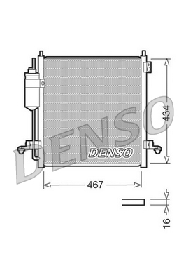 Condenser, air conditioning - DCN45001 DENSO