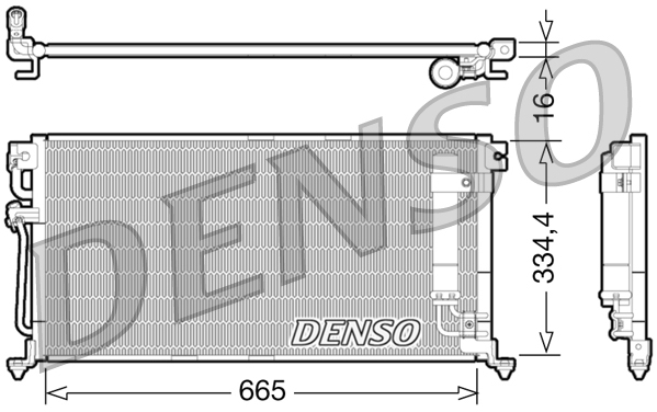 Condenser, air conditioning - DCN45003 DENSO