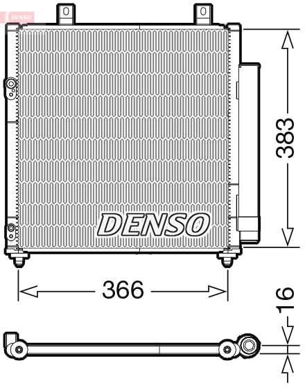 Condenser, air conditioning - DCN45007 DENSO
