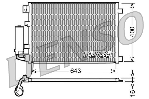 Condenser, air conditioning - DCN46002 DENSO