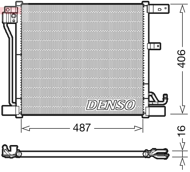 Condenser, air conditioning - DCN46018 DENSO