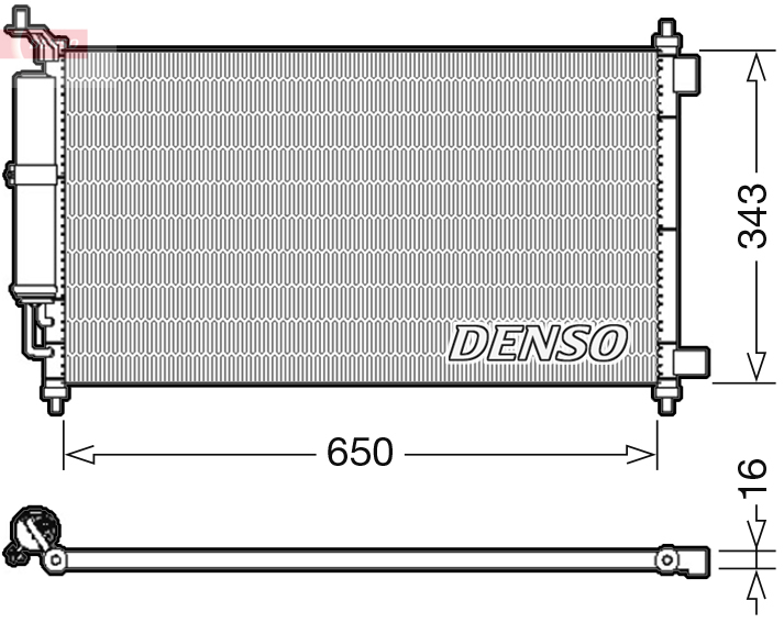 Condenser, air conditioning - DCN46020 DENSO