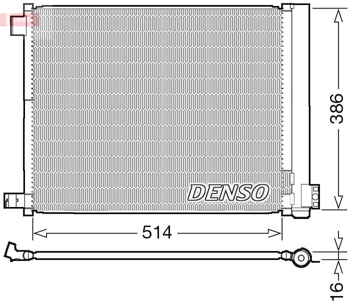 Condenser, air conditioning - DCN46022 DENSO