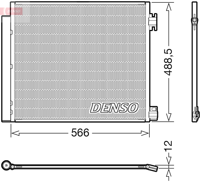 Condenser, air conditioning - DCN46026 DENSO