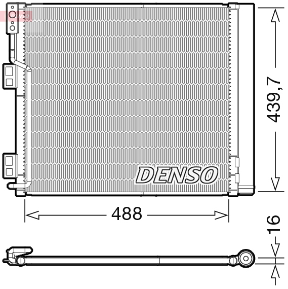 Condenser, air conditioning - DCN46028 DENSO