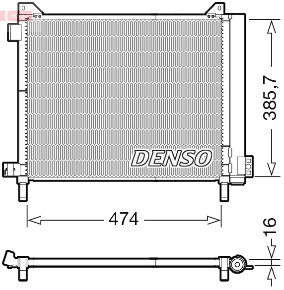 Condenser, air conditioning - DCN46030 DENSO