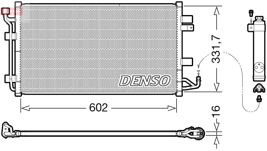Condenser, air conditioning - DCN46035 DENSO