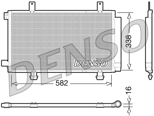 Condenser, air conditioning - DCN47002 DENSO