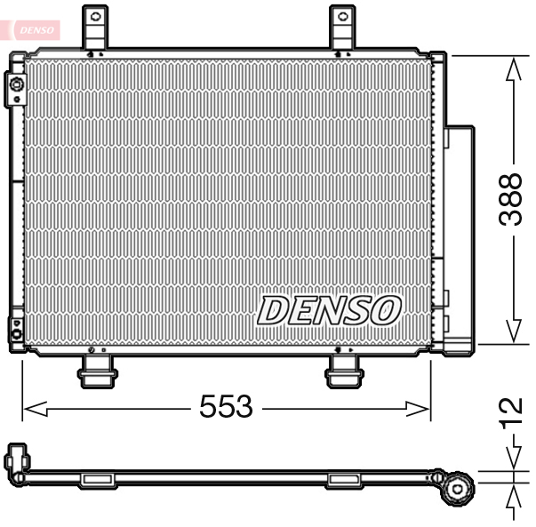 Condenser, air conditioning - DCN47007 DENSO