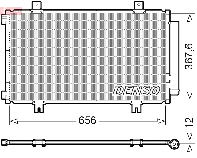 Condenser, air conditioning - DCN47009 DENSO