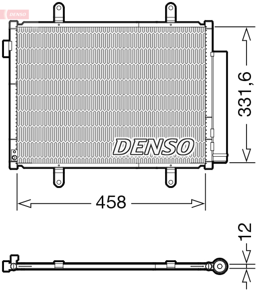 Condenser, air conditioning - DCN47011 DENSO