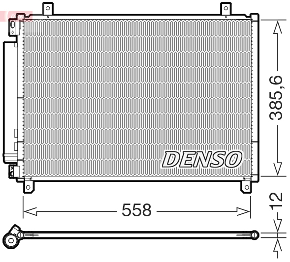 Condenser, air conditioning - DCN47012 DENSO