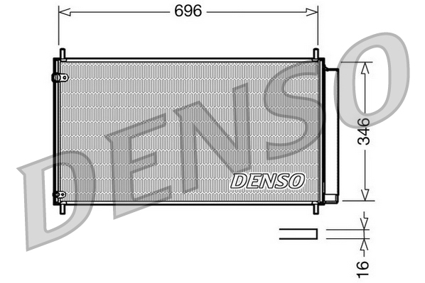 Condenser, air conditioning - DCN50022 DENSO