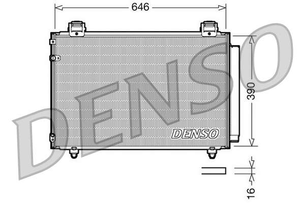 Condenser, air conditioning - DCN50024 DENSO