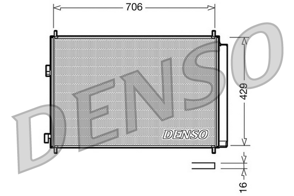 Condenser, air conditioning - DCN50030 DENSO