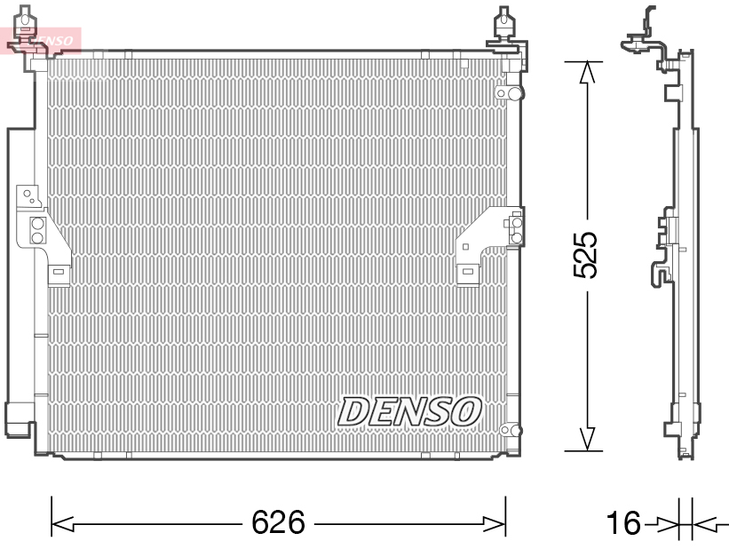 Condenser, air conditioning - DCN50034 DENSO