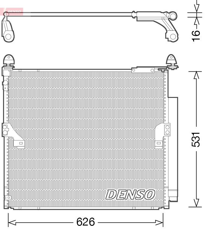 Condenser, air conditioning - DCN50038 DENSO