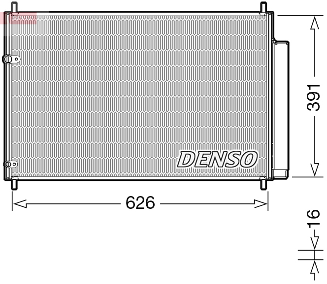 Condenser, air conditioning - DCN50041 DENSO
