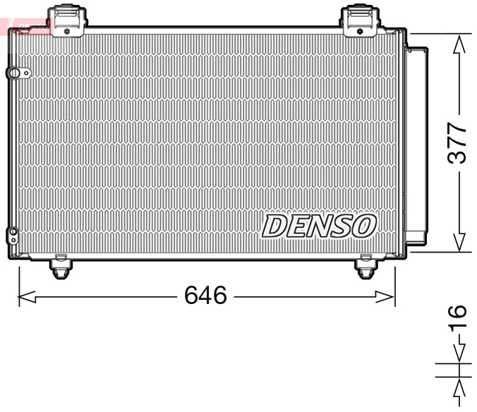 Condenser, air conditioning - DCN50043 DENSO