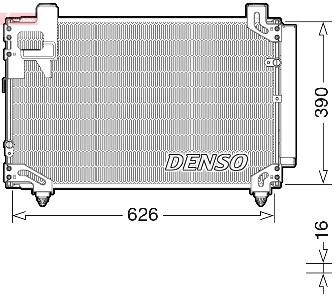 Condenser, air conditioning - DCN50044 DENSO