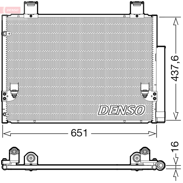 Condenser, air conditioning - DCN50057 DENSO