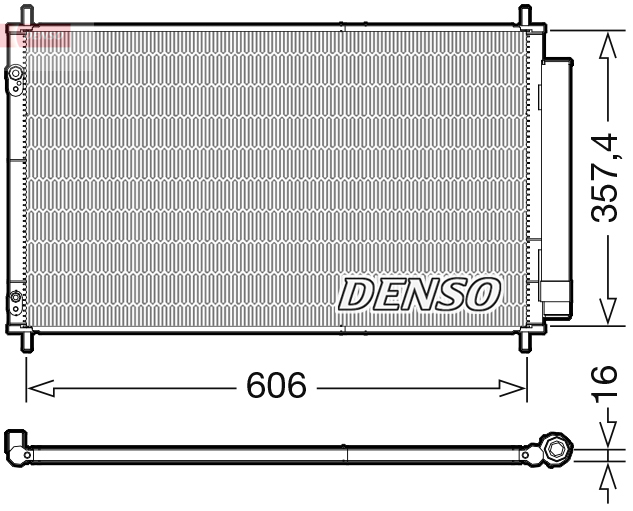 Condenser, air conditioning - DCN50058 DENSO