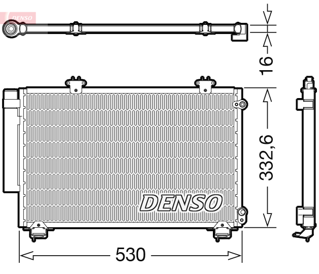 Condenser, air conditioning - DCN50060 DENSO