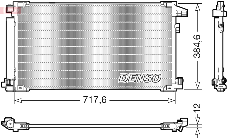 Condenser, air conditioning - DCN50061 DENSO