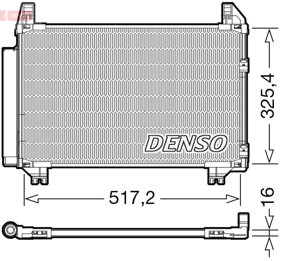 Condenser, air conditioning - DCN50101 DENSO