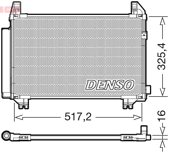 Condenser, air conditioning - DCN50107 DENSO