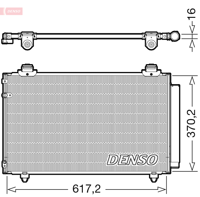 Condenser, air conditioning - DCN50112 DENSO