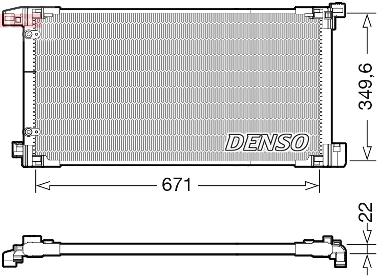 Condenser, air conditioning - DCN50114 DENSO