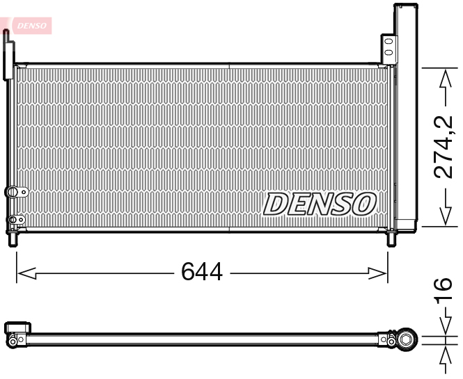 Condenser, air conditioning - DCN50116 DENSO