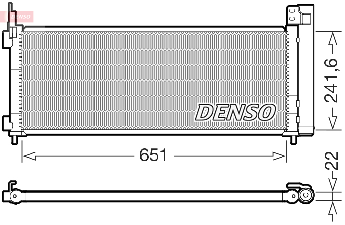 Condenser, air conditioning - DCN50123 DENSO