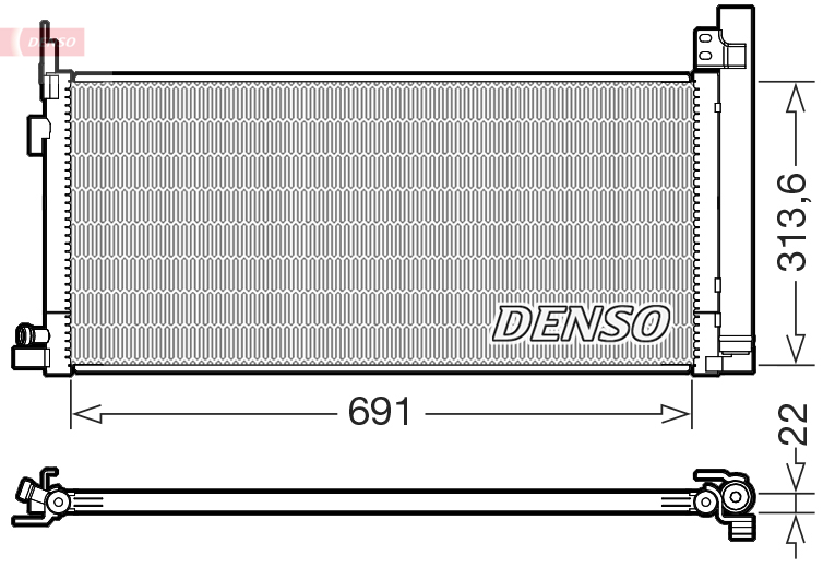 Конденсатор, кондиционер - DCN50124 DENSO