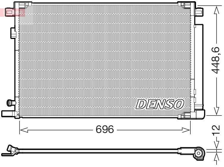 Condenser, air conditioning - DCN50128 DENSO