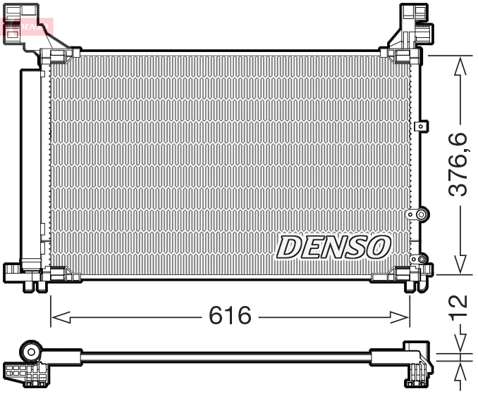 Condenser, air conditioning - DCN50133 DENSO