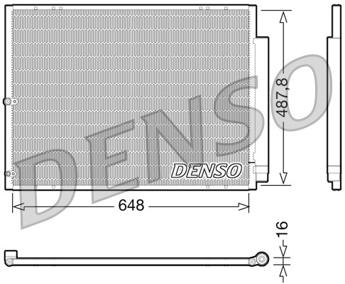 Condenser, air conditioning - DCN51001 DENSO