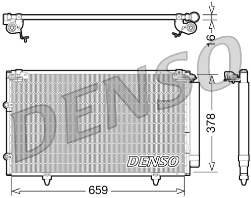 Condenser, air conditioning - DCN51003 DENSO