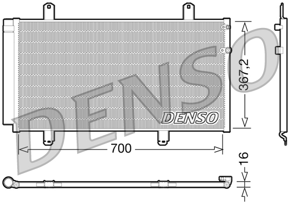 Condensatore, Climatizzatore - DCN51004 DENSO