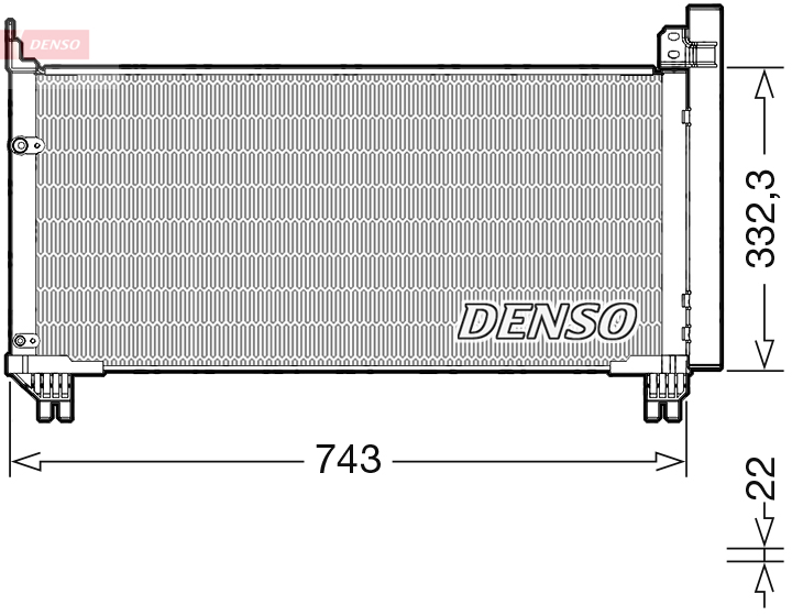 Condenser, air conditioning - DCN51014 DENSO